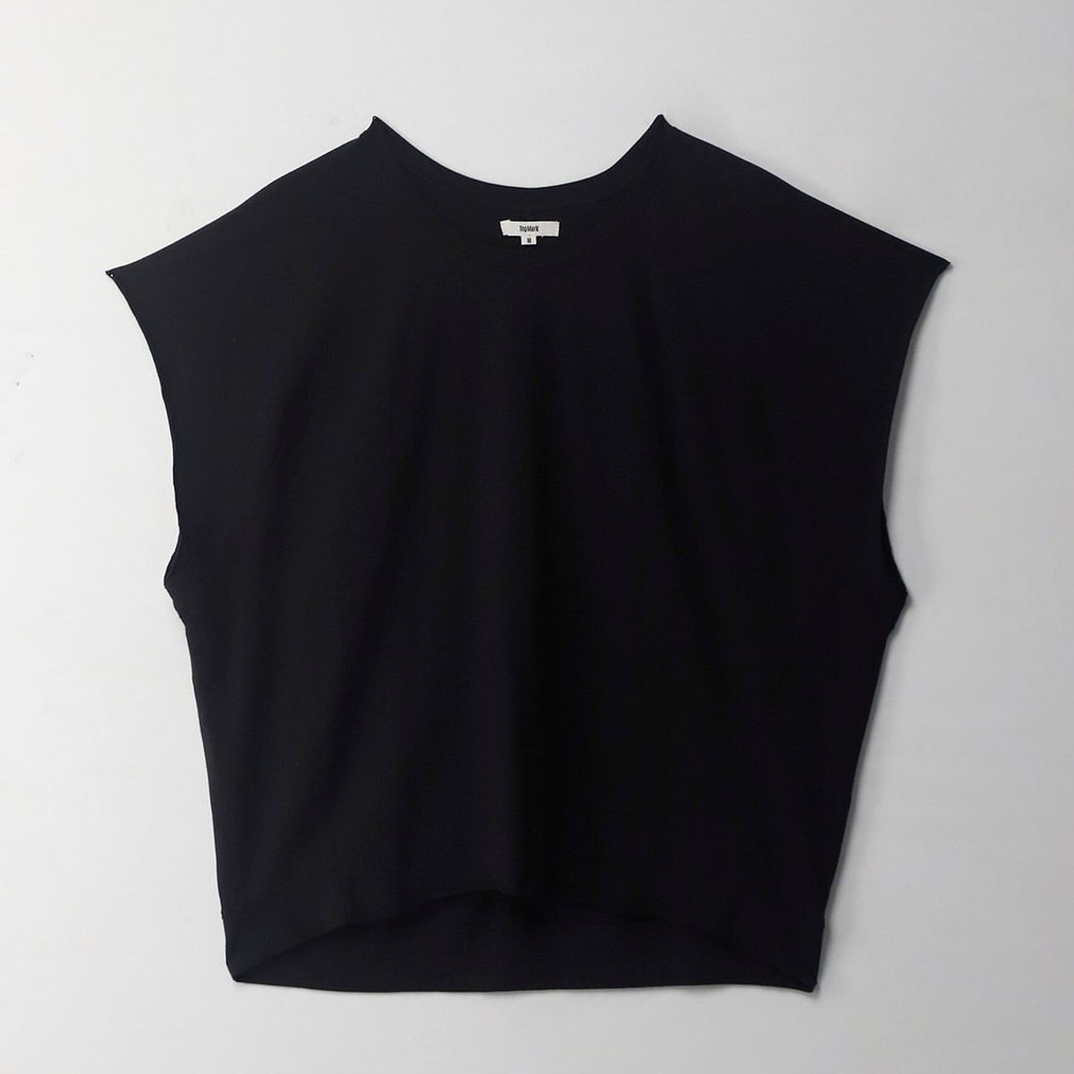 TOPMARK - Camiseta con cortes verticales negra para mujer