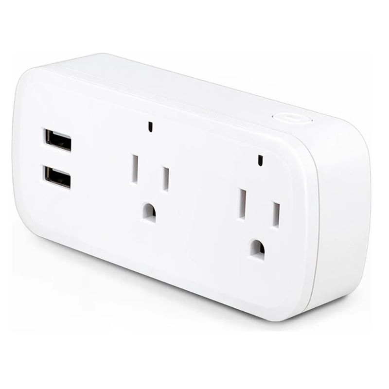 GENERICO - Enchufe Inteligente Tomacorriente Doble 2 Usb Alexa Google