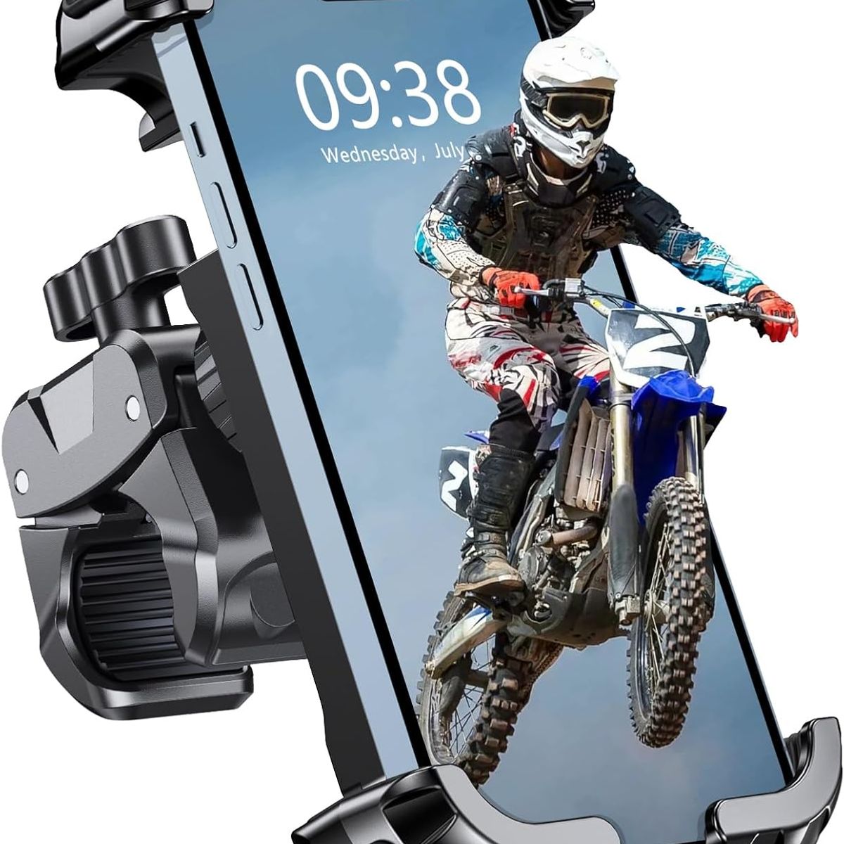 GENERICO - Soporte Base Celular Para Moto Bicicleta Manillar Ajustable