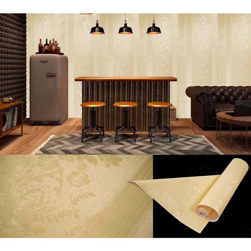 GENERICO - Papel Vinilo Adhesivo De 10 M X 45 Cm Beige