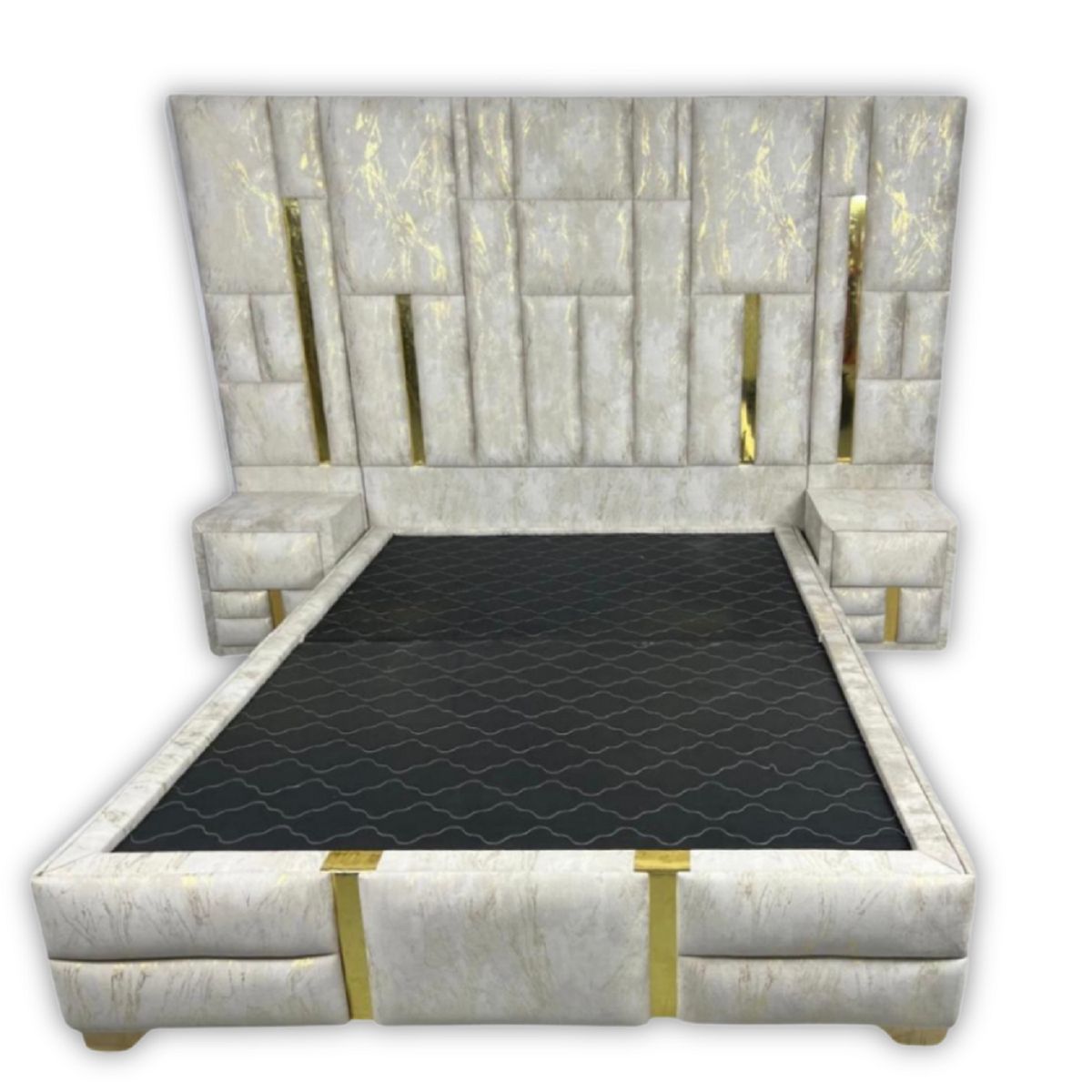 ESTILO Y CONFORT - Combo Magestic 160x190 Marfil Dorado