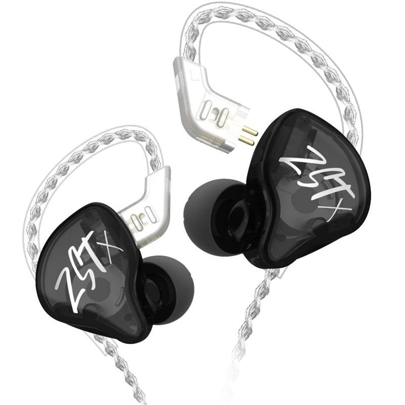 KZ - Audifonos In-ear KZ ZST X Black con microfono