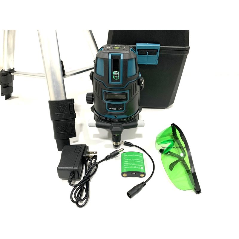 LASER - Nivel Laser 5 Lineas Autonivelante Recargable Tripode