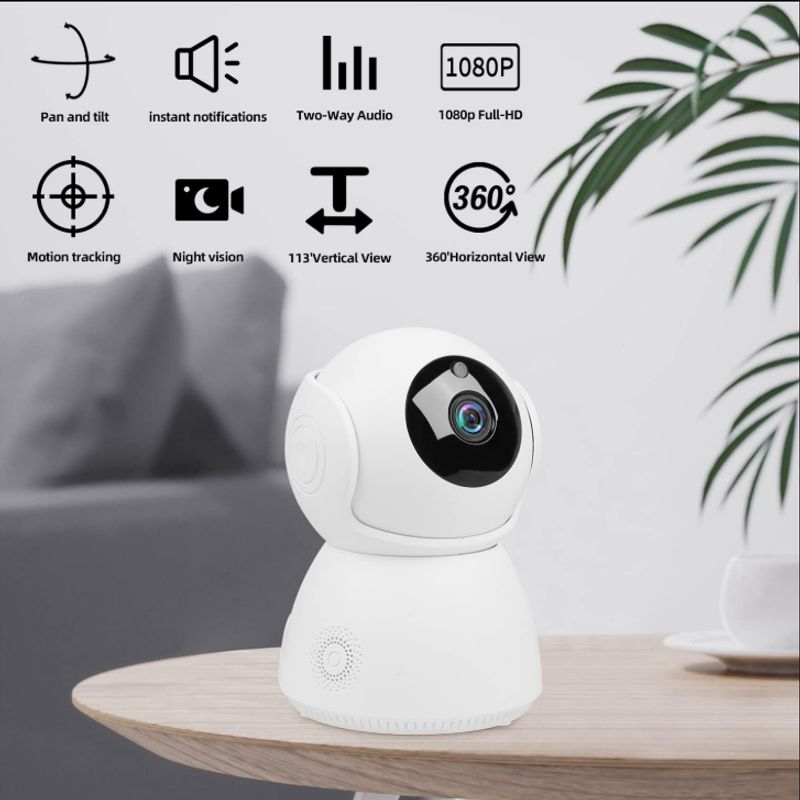 GENERICO - Cámara Seguridad Wifi Panorámica 360 Infrarroja