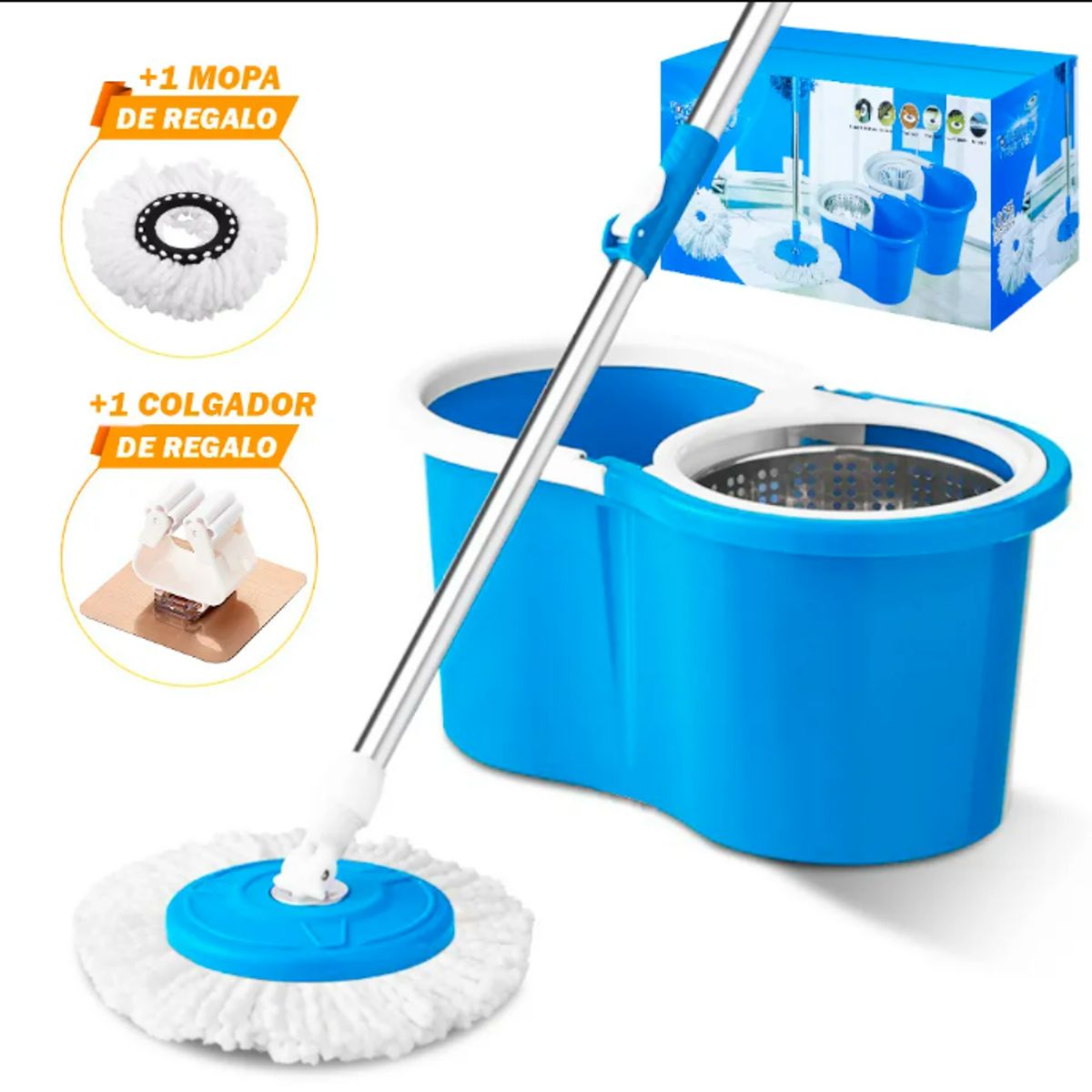 GENERICO - Trapero De Cubo Giratorio Mop360 + Repuesto