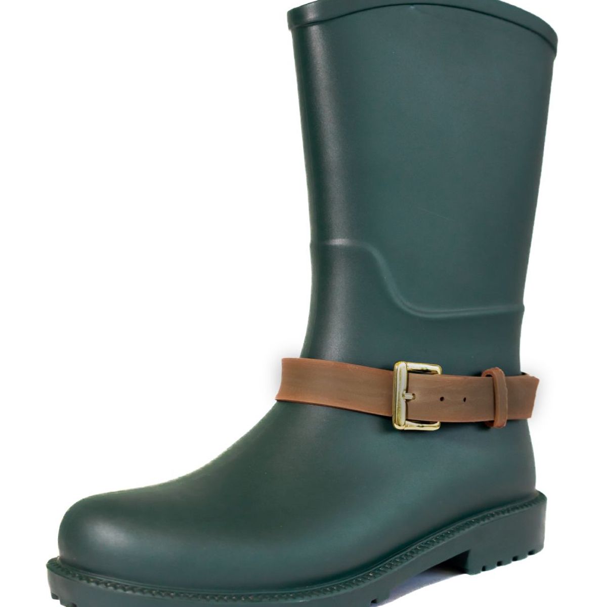 BOTTPLIE - Botas LLuvia Mediana Mujer Mylan - Verde Cafe Matte