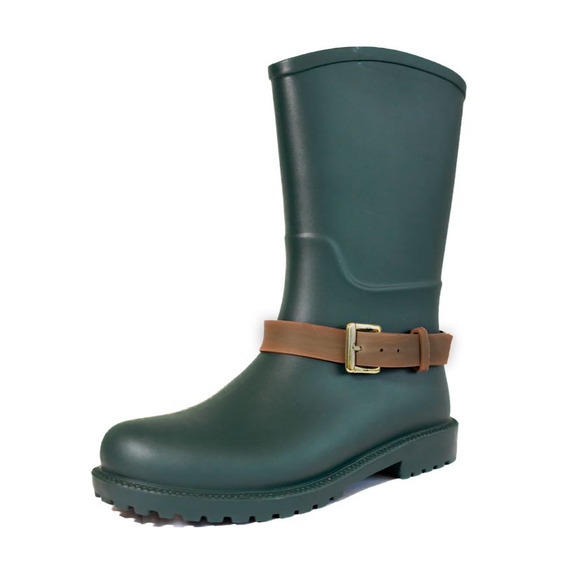 BOTTPLIE - Botas LLuvia Mediana Mujer Mylan - Verde Cafe Matte