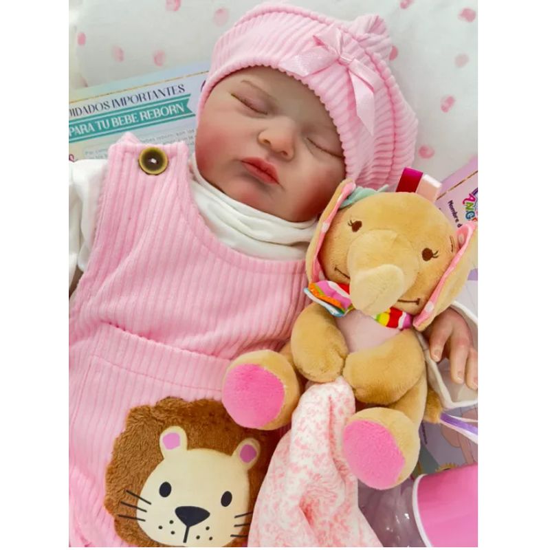 GENERICO - ❤Bebe Reborn ❤ Valentina Sin Cabello ❤ Ropa Rosada ❤