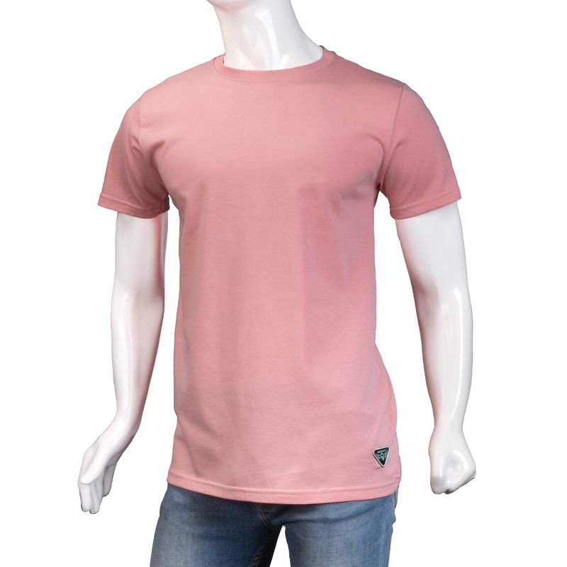 ALMA DE AVIADOR - Camiseta Cuello R  Alma de Aviador Rosa Algodón Peruano