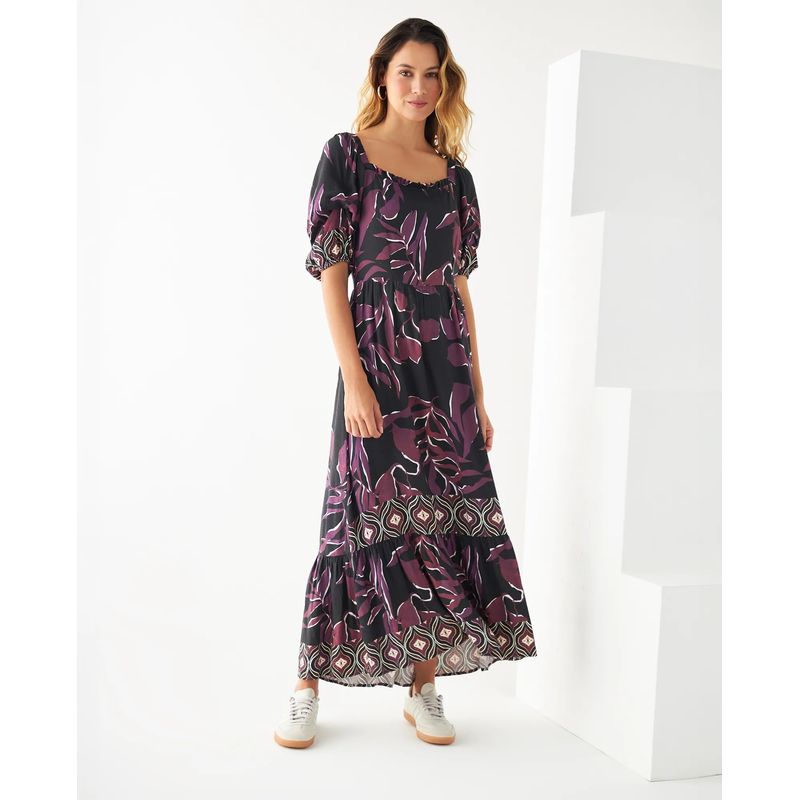 ESPRIT - Vestido Midi Esprit Mujer Midi Estampado