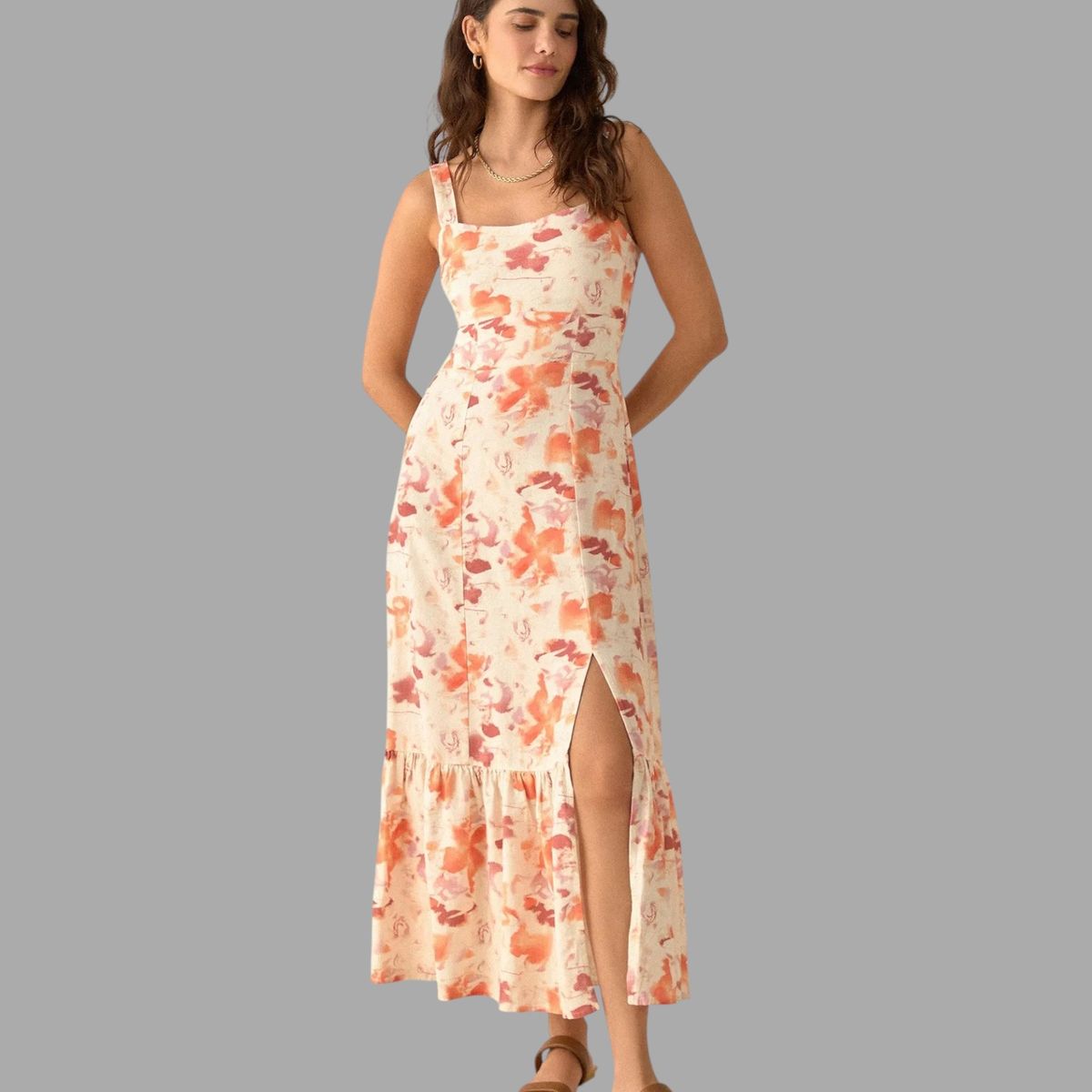 ESPRIT - Esprit Vestido Largo para Mujer Escote Recto