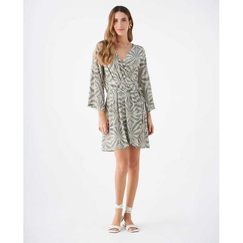 ESPRIT - Vestido Midi Esprit Mujer Manga 34 y Escote en V