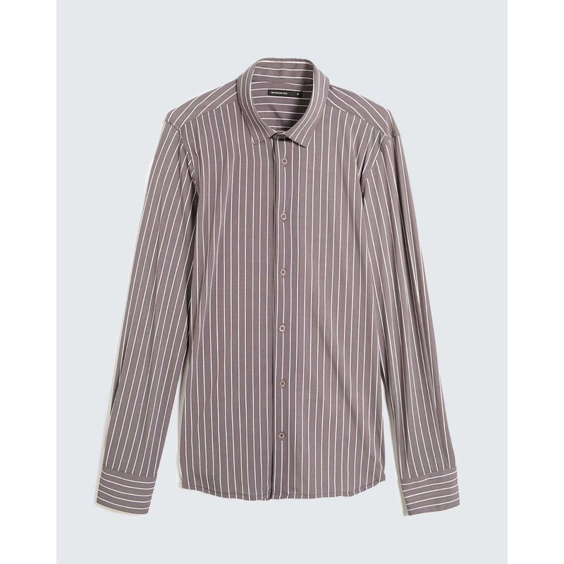 SEVEN SEVEN - Camisa Para Hombre Manga Larga Sin Bolsillo Cuello Casual M Color Gris Marca Seven Seven #45012116