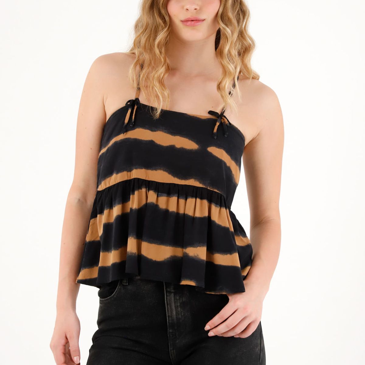 TENNIS - Camisa de tiras con estampado tie dye para mujer