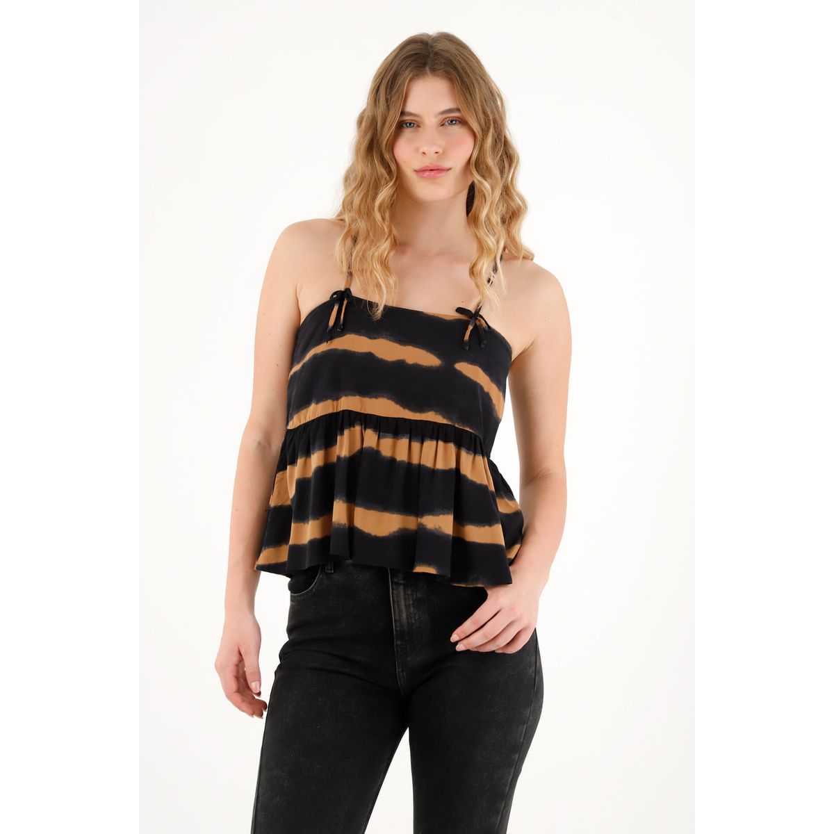 TENNIS - Camisa de tiras con estampado tie dye para mujer