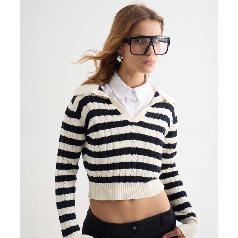 SEVEN SEVEN - Saco Para Mujer Cuello Camisero Color Negro Marca Seven Seven #28330671