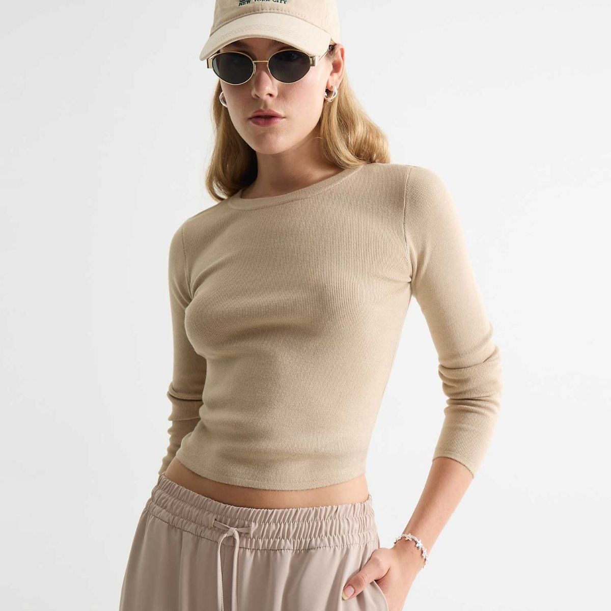 SEVEN SEVEN - Camiseta De Mujer  Color Taupe Marca Seven Seven #28096262