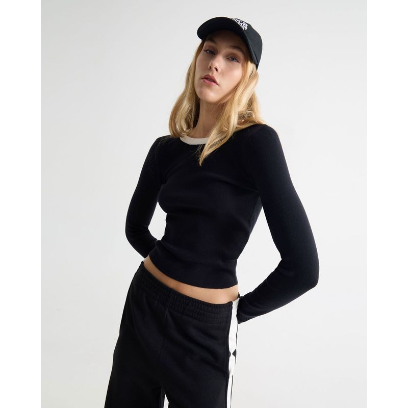 SEVEN SEVEN - Camiseta De Mujer  Color Negro Marca Seven Seven #28096262
