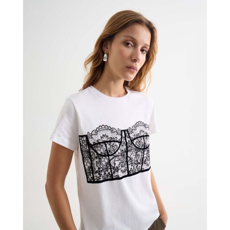 SEVEN SEVEN - Camiseta Para Mujer Manga Corta Cuello Redondo Color Crudo Marca Seven Seven #28096359