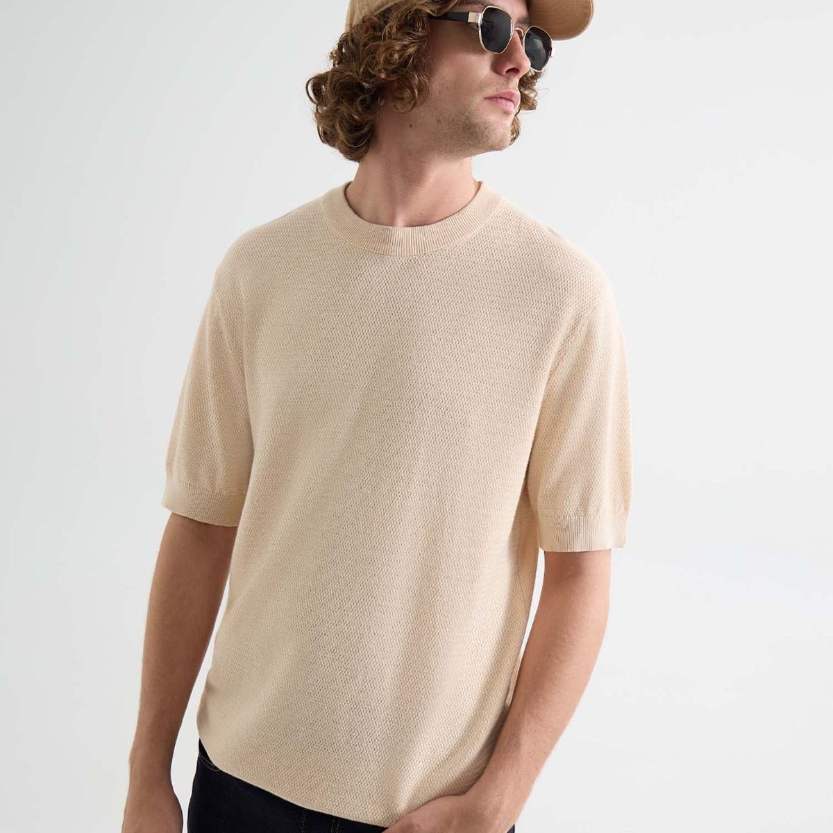 SEVEN SEVEN - Camiseta De Hombre  Color Beige Marca Seven Seven #45092694