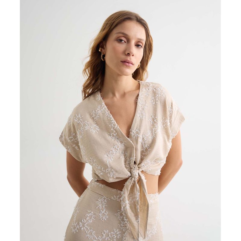 SEVEN SEVEN - Blusa Para Mujer Manga Corta Color Beige Marca Seven Seven #28124057