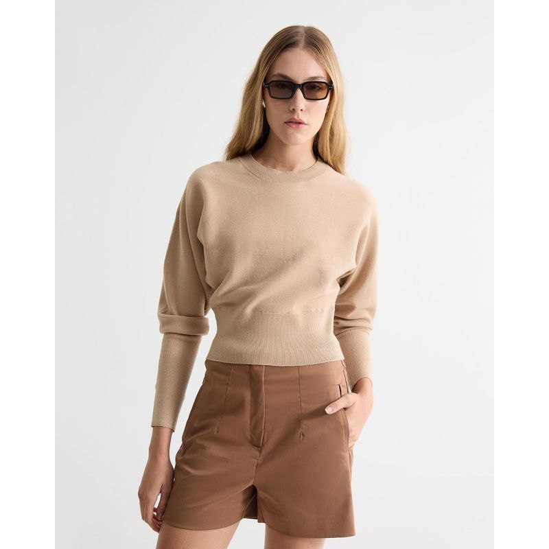 SEVEN SEVEN - Saco Para Mujer Cuello Redondo Color Camel Marca Seven Seven #28330664