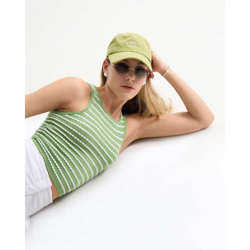 SEVEN SEVEN - Camiseta Para Mujer Manga Sisa Cuello Redondo Color Verde Marca Seven Seven #28096261