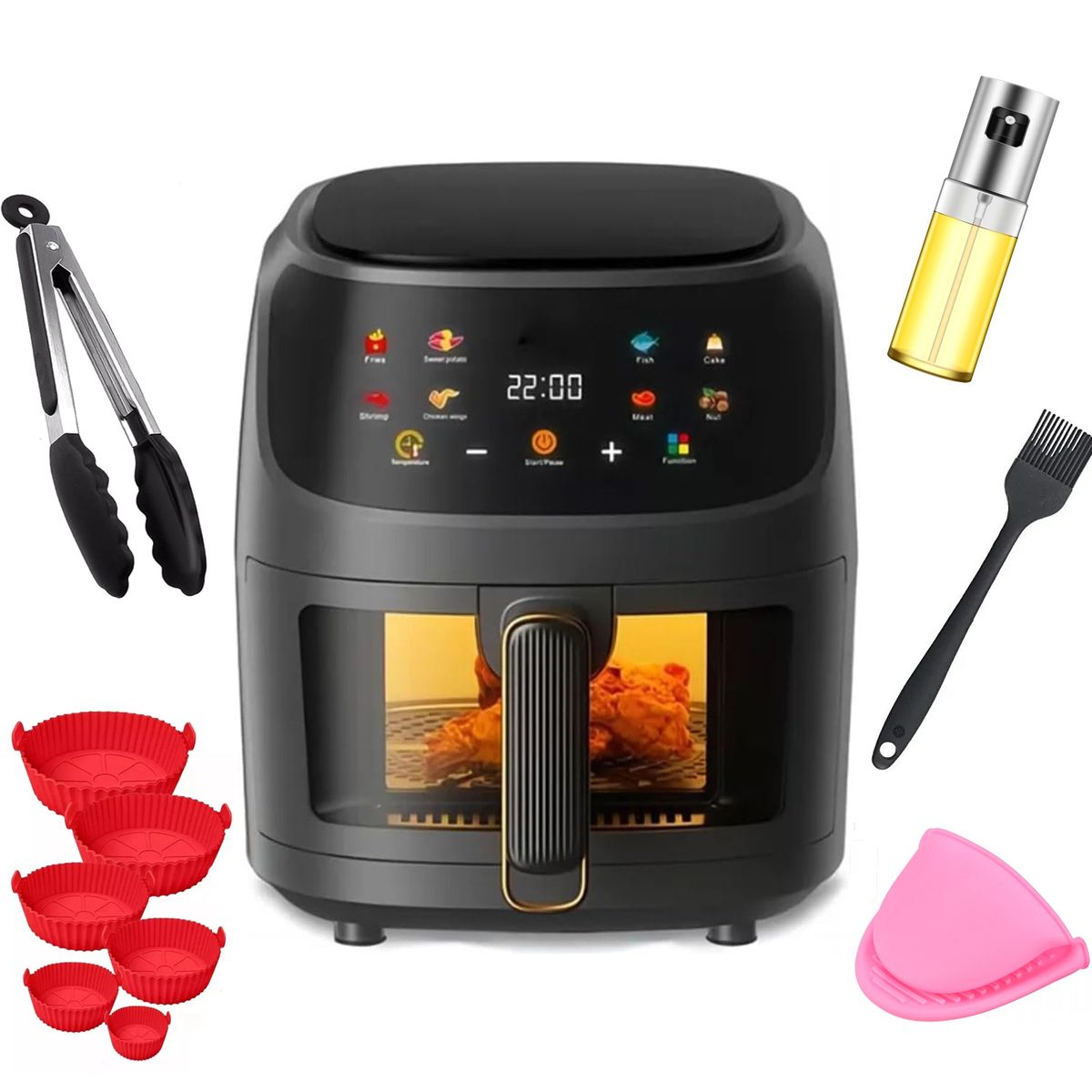ONE PIXEL - Freidora de Aire Multifuncional Air Fryer 10 Litros