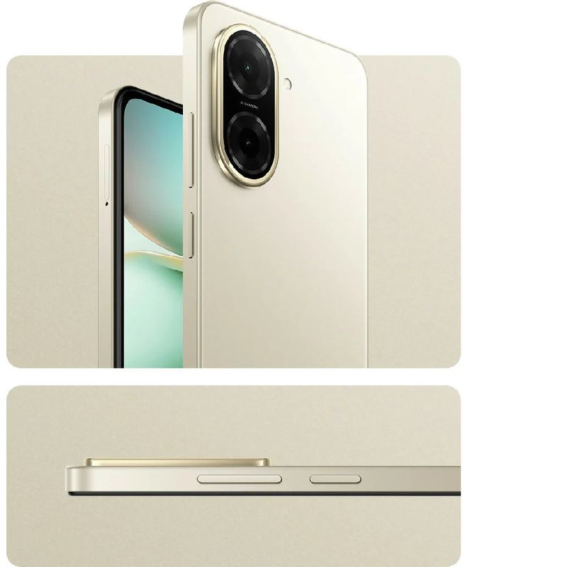 XIAOMI - Celular Redmi A5 Memoria 3Ram /64Gb, Camara 32MP,  5200 mAh, Android 15 Color Dorado Arena