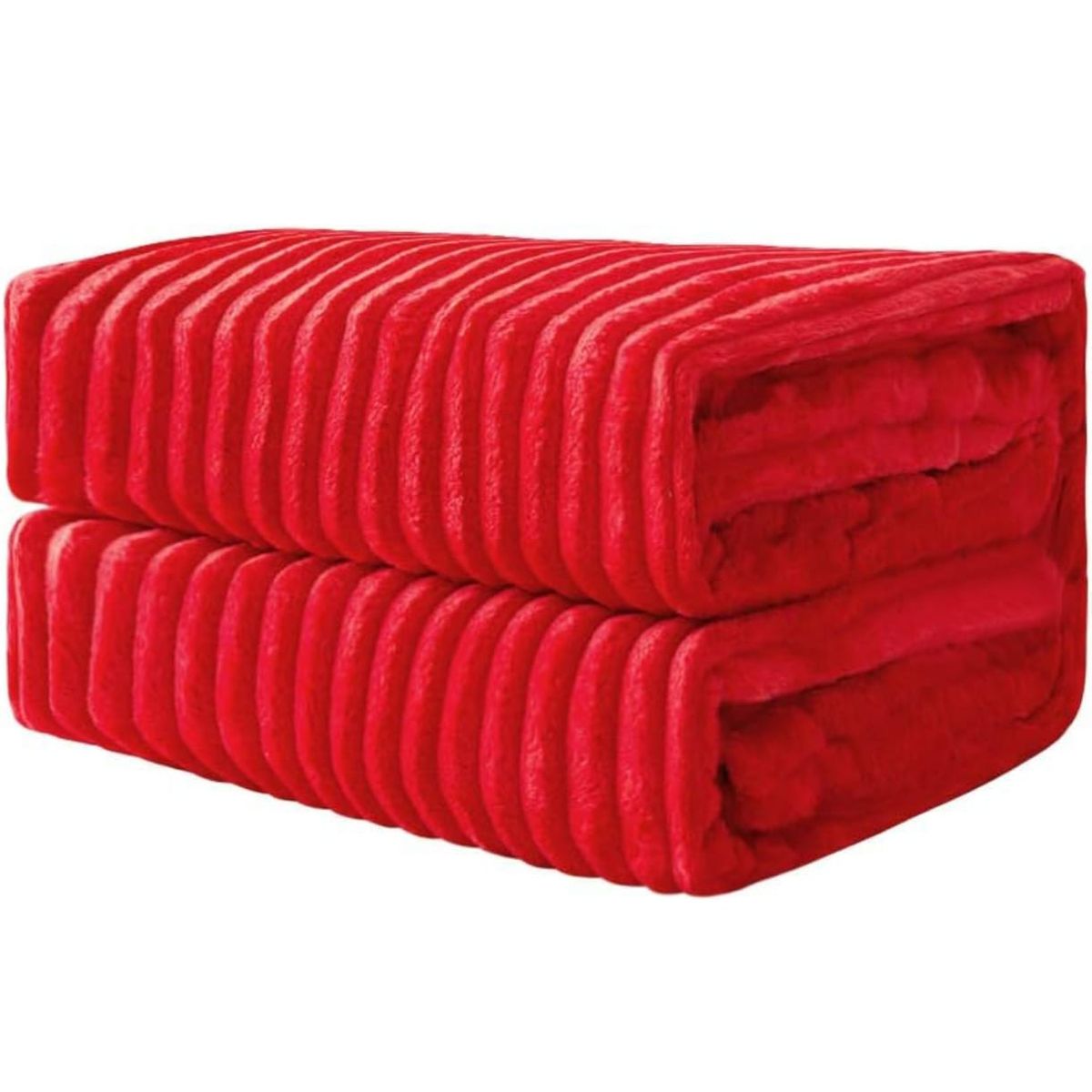 GENERICO - Cobija Manta Frazada Térmica Acanalada Color Rojo