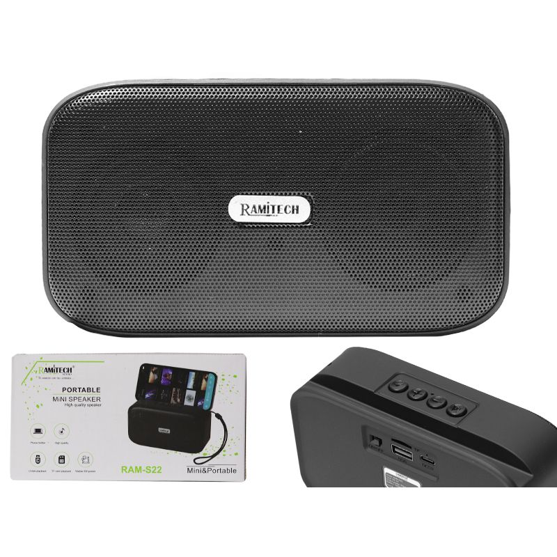 GENERICO - Parlante  Inalámbrico Bluetooth Radio Fm puerto USB Color Negro