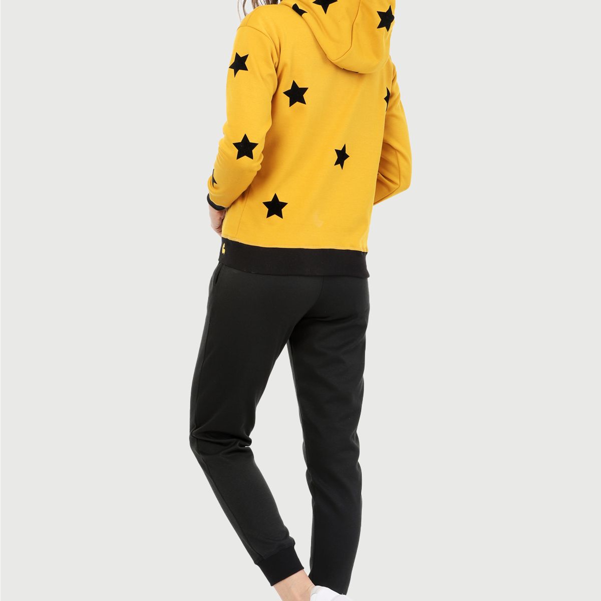 ARCTIC FOX - Conjunto de Sudadera Mujer Buzo Hoodie Mostaza Estrellas