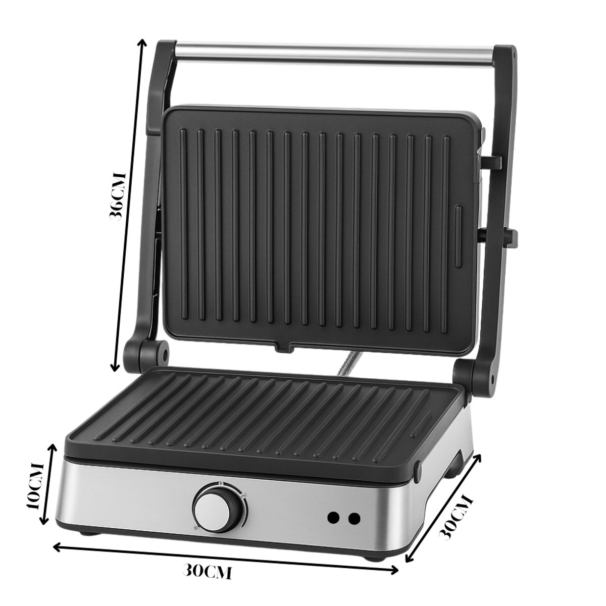 RENAHOUSE - Asador Plancha Parrilla Electrica Doble 2200w Antiadherente