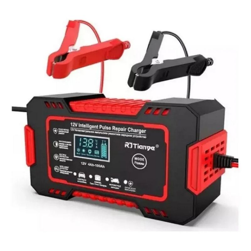 DAYOSHOP - Cargador Bateria Iniciador Carro Moto Pantalla Lcd Corriente