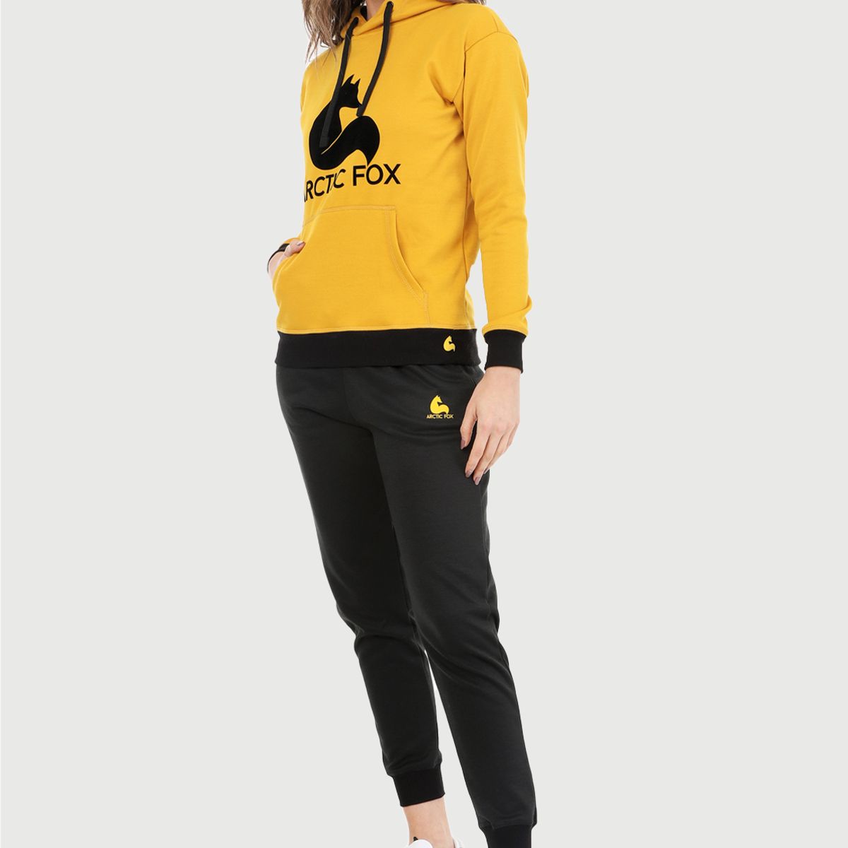 ARCTIC FOX - Conjunto Sudadera Mujer Buzo Hoodie Mostaza Arctic Fox