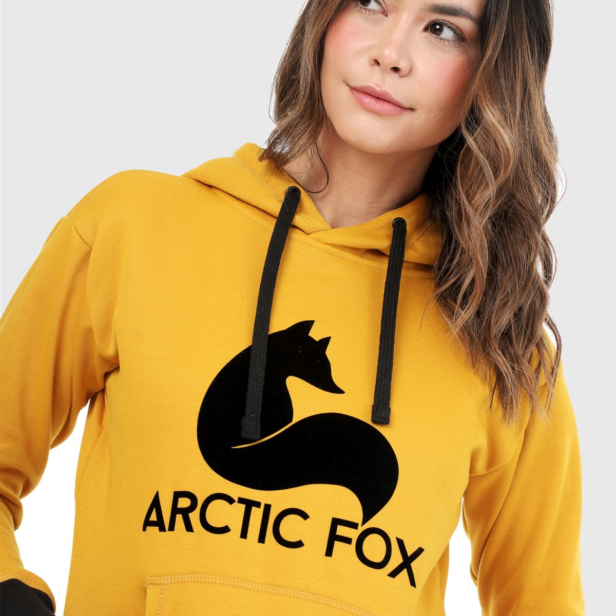 ARCTIC FOX - Conjunto Sudadera Mujer Buzo Hoodie Mostaza Arctic Fox