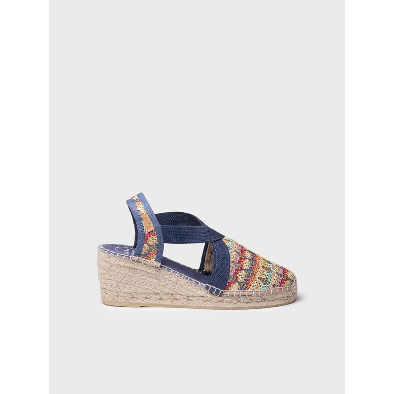 TONI PONS - Alpargata vegana de mujer en tejido multicolor con cuña  TERRA-TT