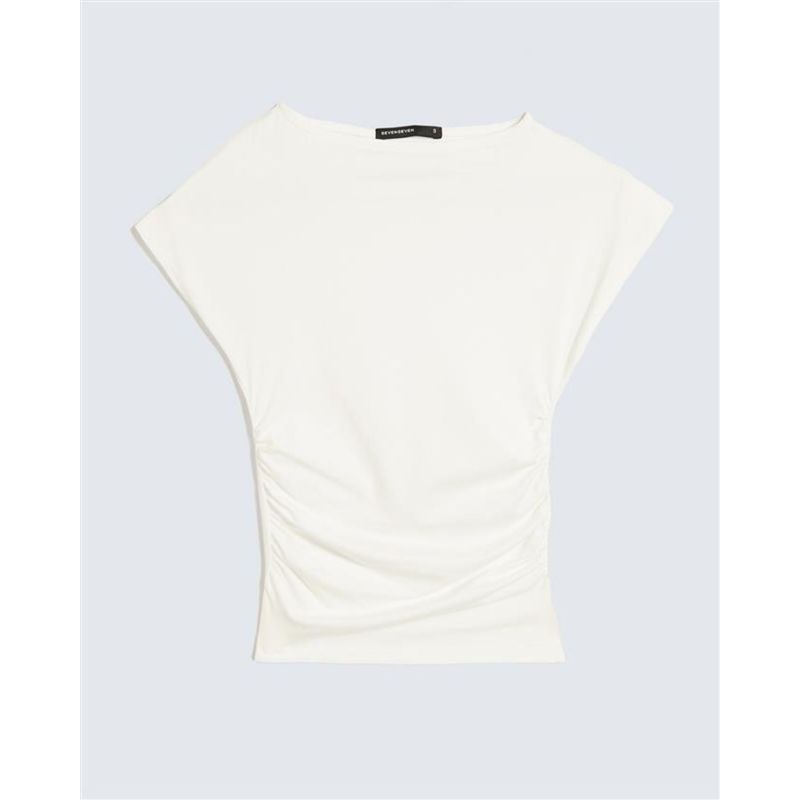 SEVEN SEVEN - Camiseta Para Mujer Manga Corta Cuello Redondo Color Marfil Marca Seven Seven #28096256