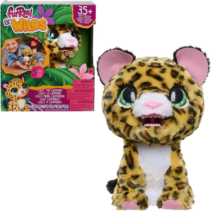 JUST PLAY - Peluche furReal Lolly la leopardo interactivo con 35 sonidos