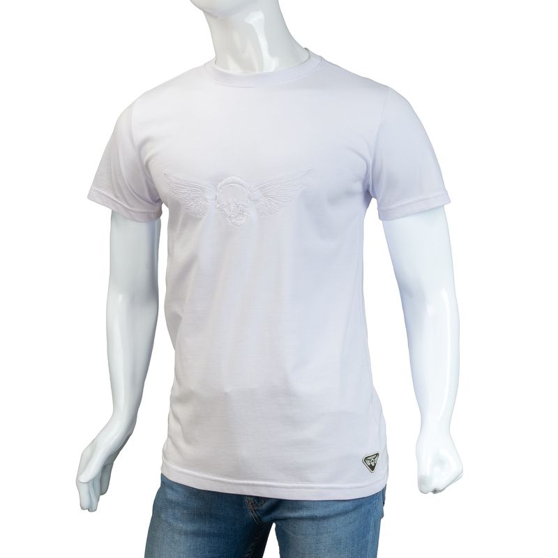 GENERICO - Camiseta Cuello R  Alma de Aviador Blanco CT Algodón Peruano
