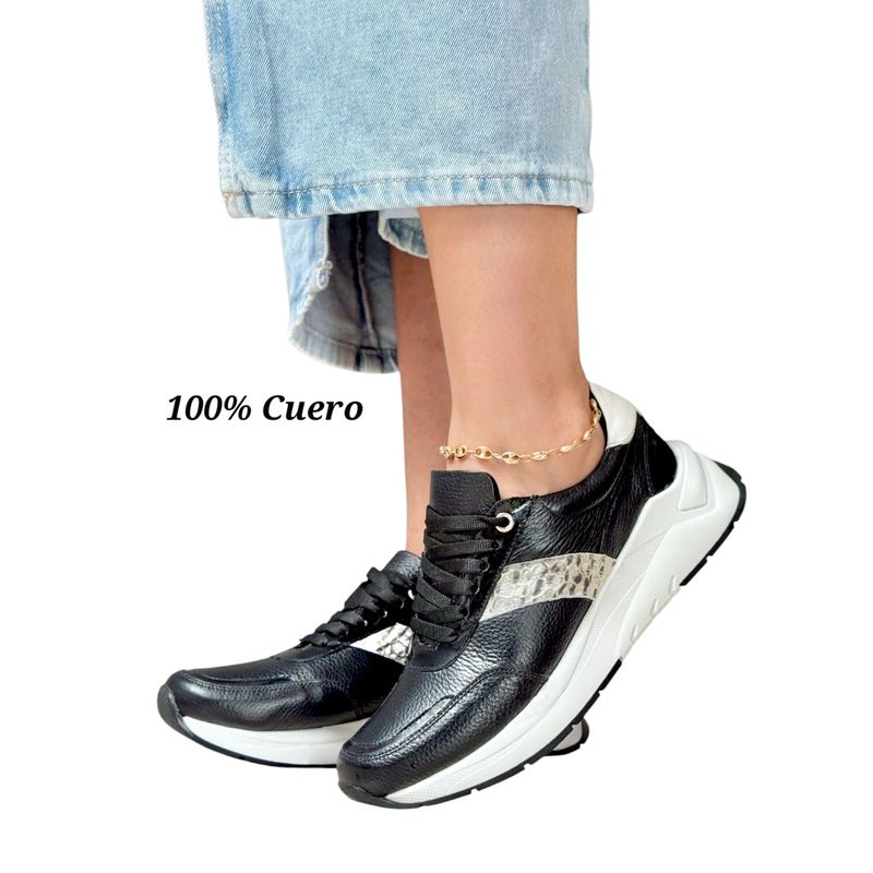 EVEGONZ - Tenis Deportivos Zapatos en Cuero Para Mujer
