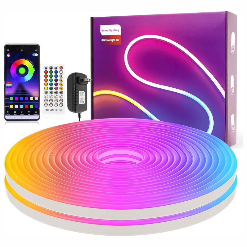 GENERICO - Cinta Luz Neon Rgb Led Manguera 5 Metros Micrófono Rítmica