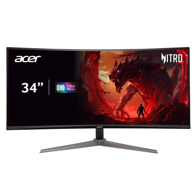 ACER - Monitor Gamer Acer Nitro Curvo 34 Pulgadas VA UW QHD 180Hz 1Ms ED340CU