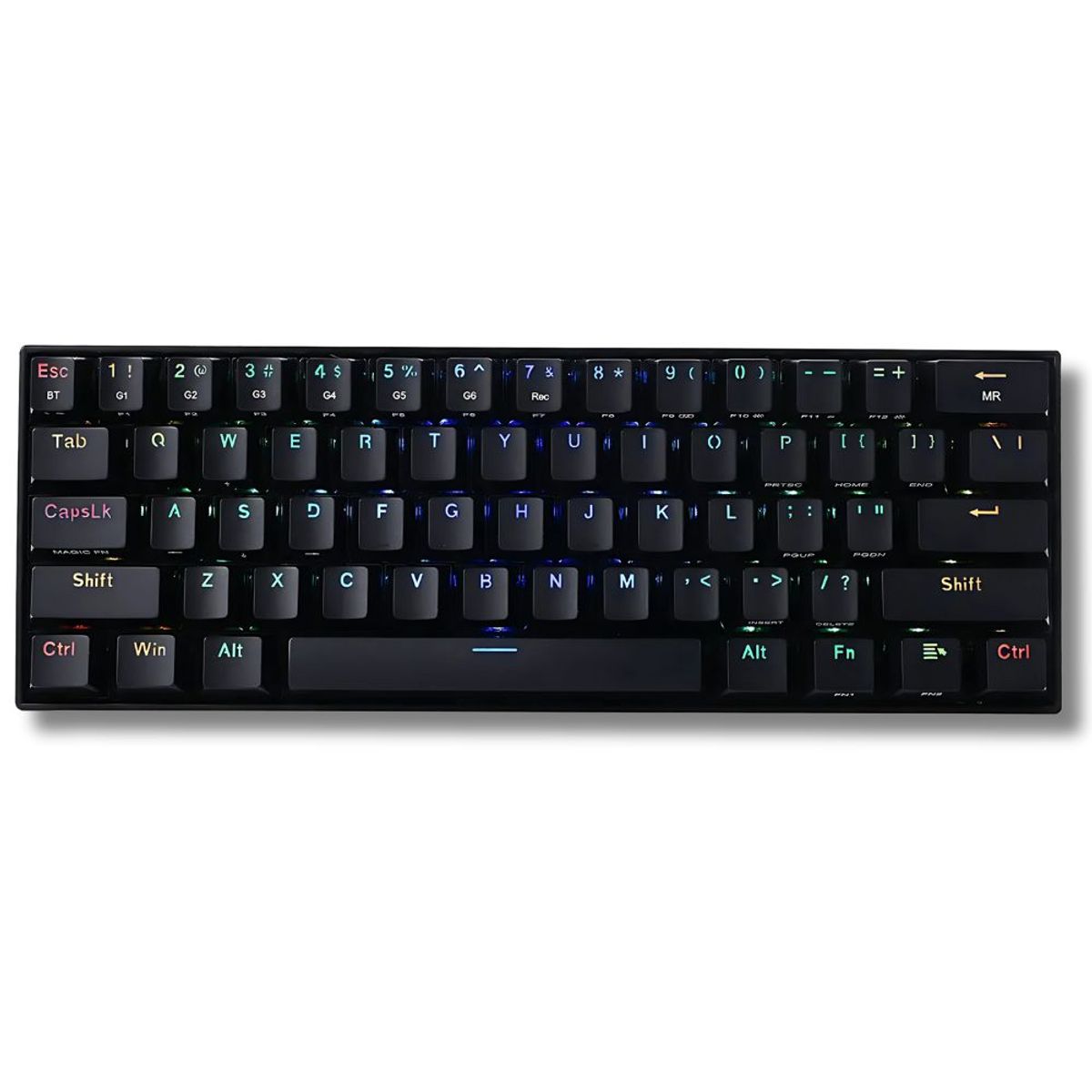 REDRAGON - Teclado Redragon Draconic Qwerty Outemu Red Inglés Us Color Negro Con Luz Rgb