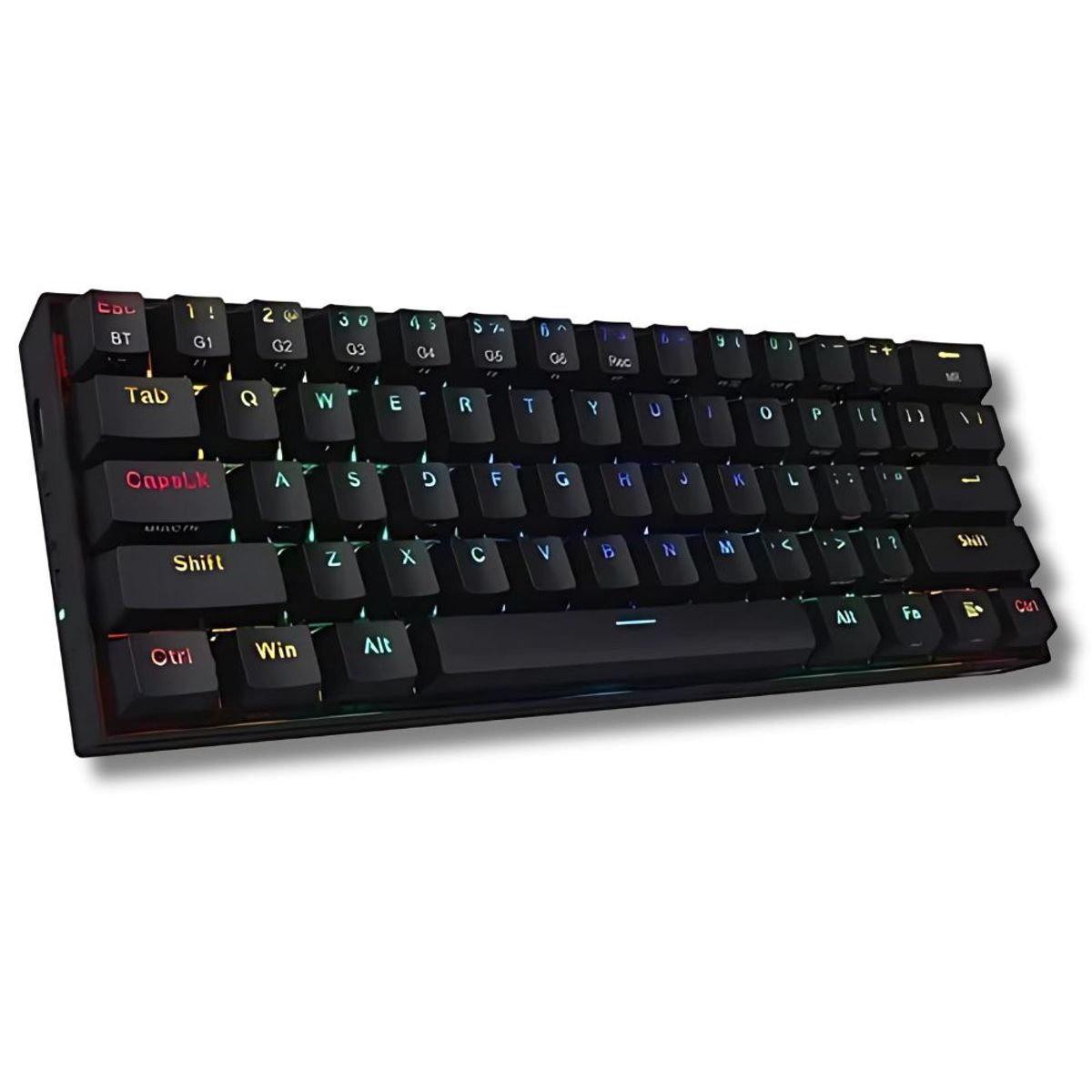 REDRAGON - Teclado Redragon Draconic Qwerty Outemu Red Inglés Us Color Negro Con Luz Rgb