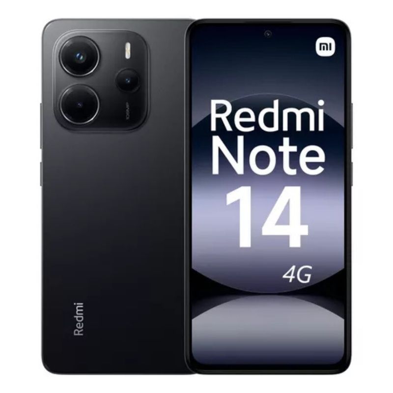 XIAOMI - Celular Redmi Note 14 4G , Memoria 6Ram/1286b, Camara 108MP , Bateria 5500mAh, Color Negro Ocaso