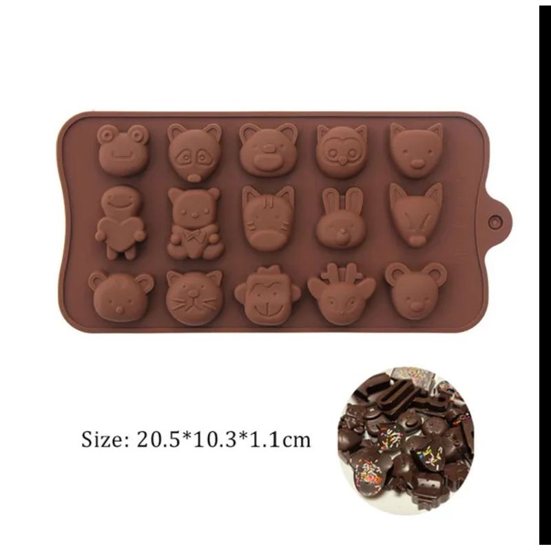 GENERICO - Molde Silicona para Gomitas Chocolates Tiernos Mini Animales Mix