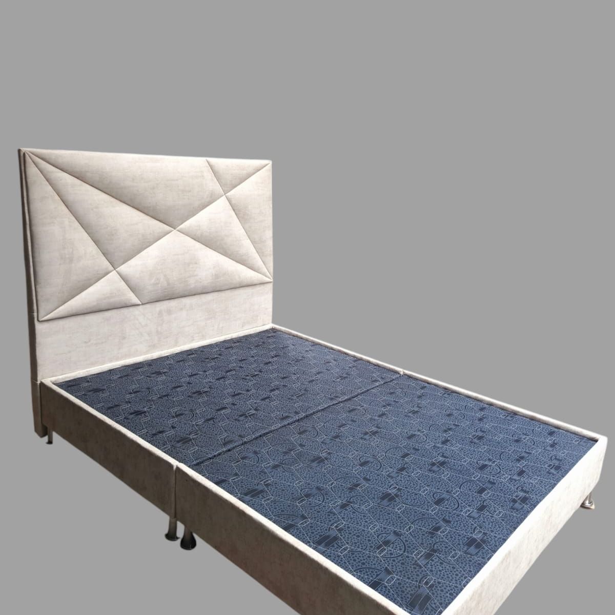 GENERICO - Basecama dividida Beige de 140 y cabecero oasis (cama Doble)