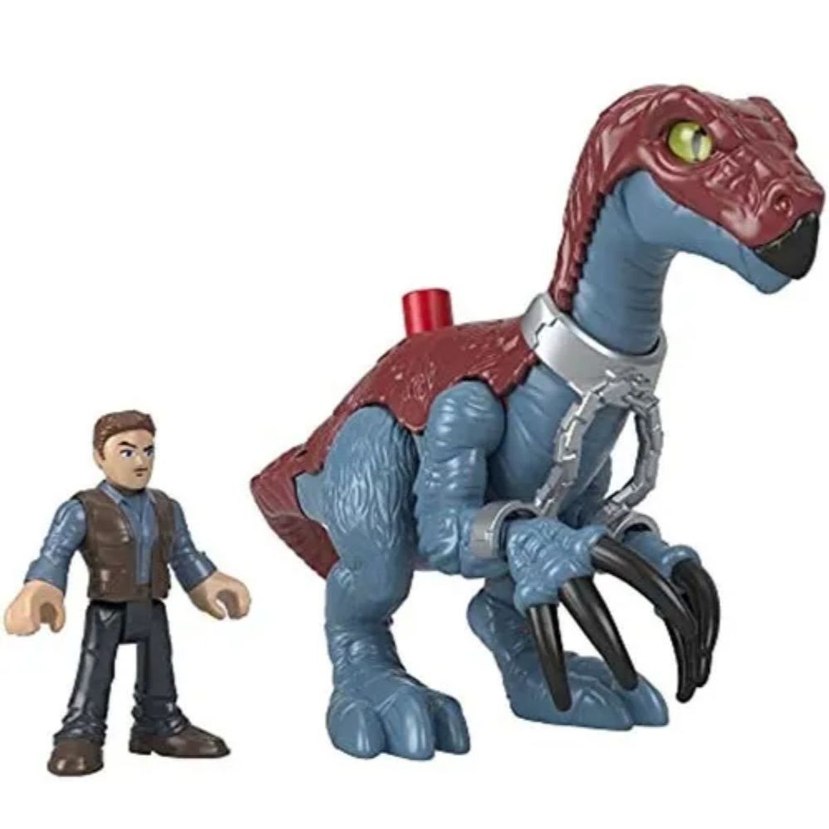 IMAGINEXT - Jurassic World Figura Dinosaurio Therizinosaurus Y Owen