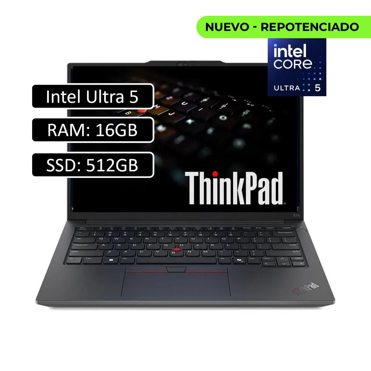 LENOVO - PORTATIL LENOVO THINKPAD E14 ULTRA 5 125U RAM 16GB - SSD 512GB -WIN11 PRO - 14